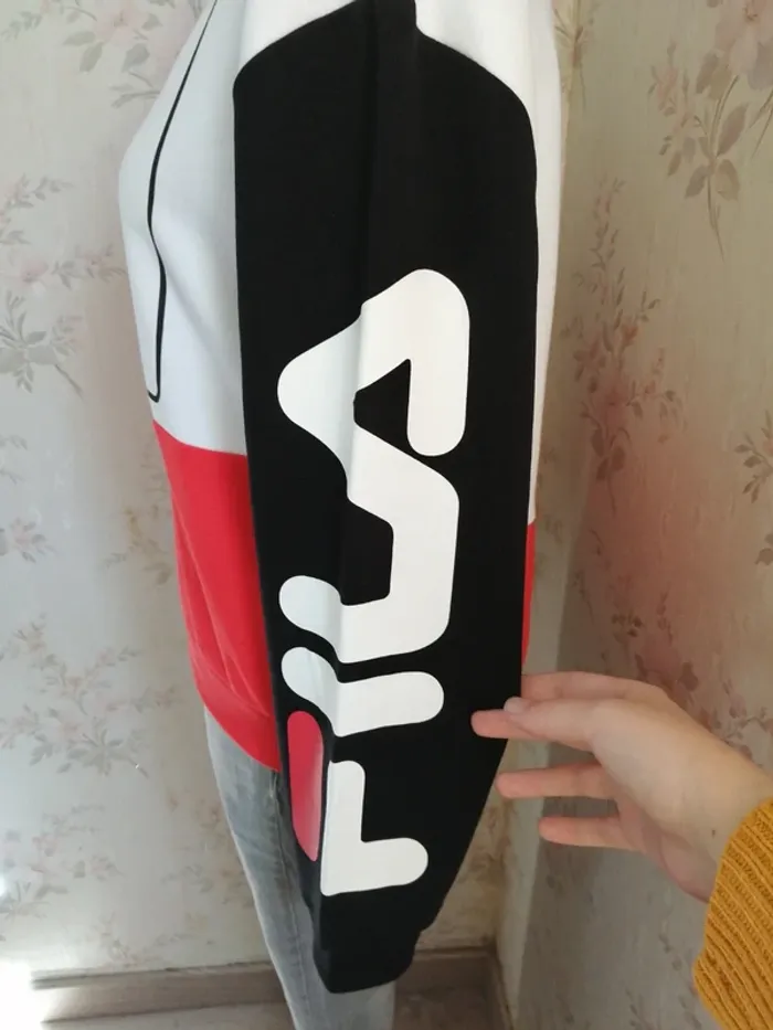 Sweat tricolor mixte avec logo sur les manches authentique / fila / (S) - photo numéro 5
