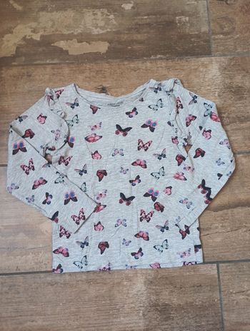 Tee shirt chemise manches longues Fille 5/6 ans Papillons Primark