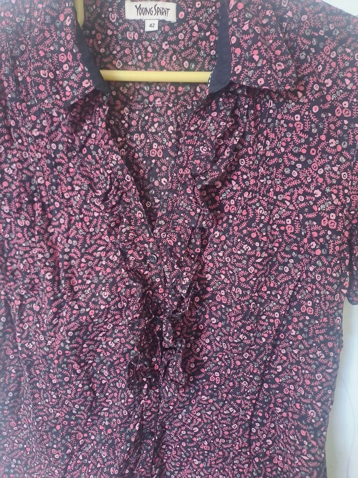 Blouse / Chemise rose Young Spirit Taille 42 - photo numéro 3