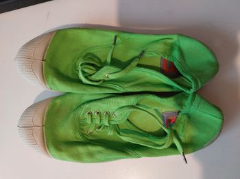 tennis bensimon à lacets verte claire 37