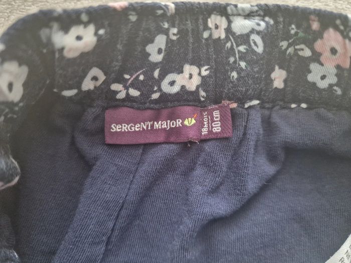Ensemble Blouse ML légère blanche & short marine à fleurs - 18M - Sergent Major (BE avec defauts)) - photo numéro 8