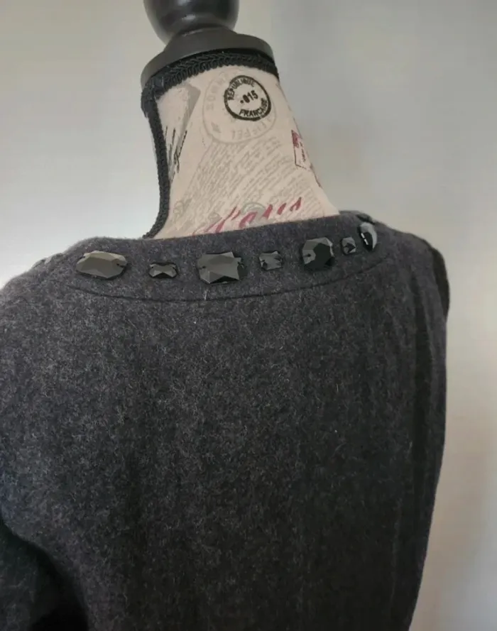 Manteau en laine gris Camaïeu T.40 – Chic et chaud - photo numéro 3