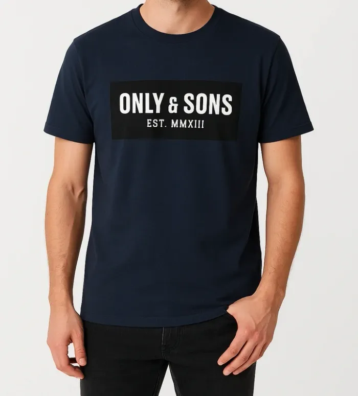Only & Sons T-shirt Logo – Bleu Marine Streetwear