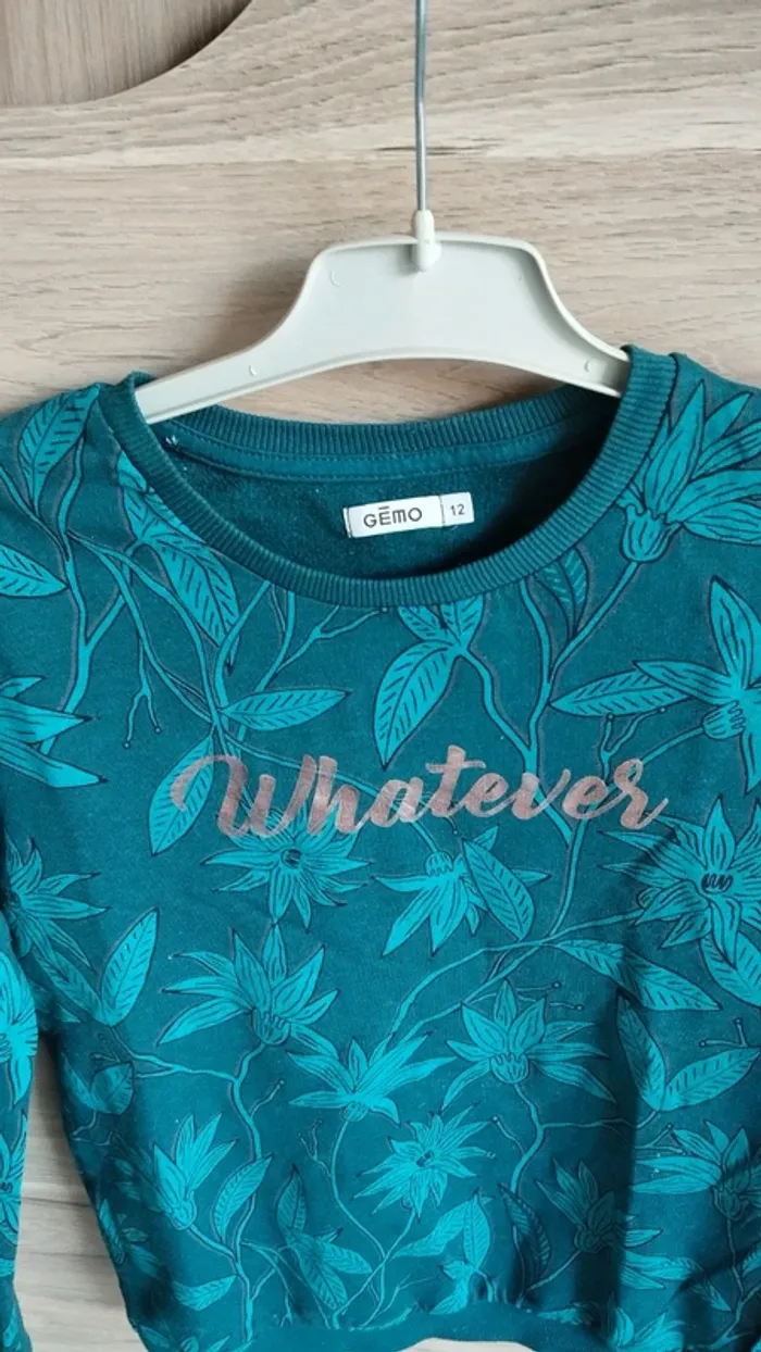 Sweat vert taille 12 ans Gémo fille - photo numéro 6