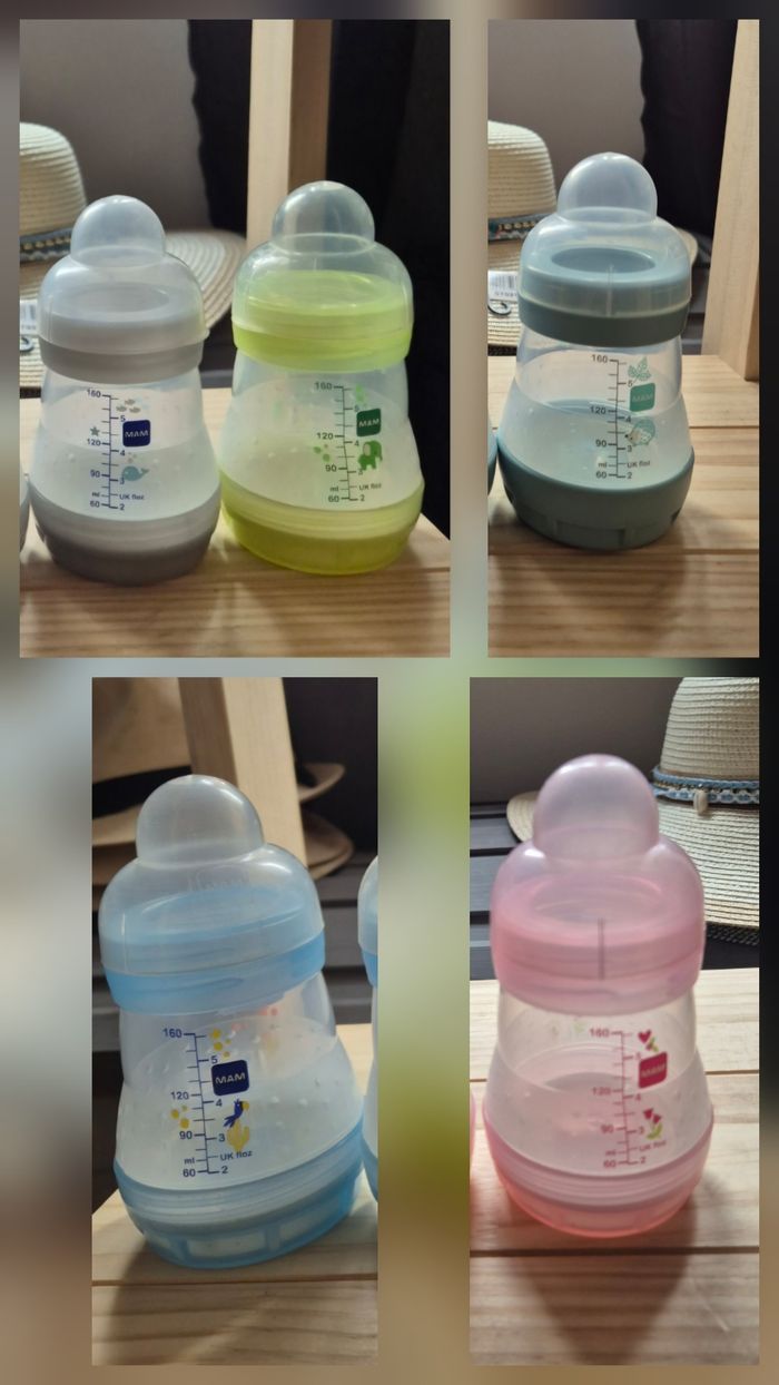 Lot 5 biberons mam 160ml