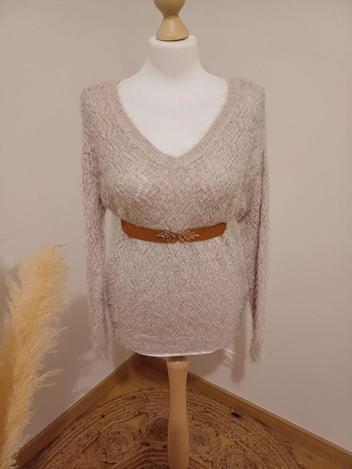 Pull rose clair ajouré tout doux Lady Blush taille S/M 36/38