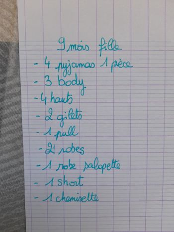 Lot vêtements fille 9 mois 