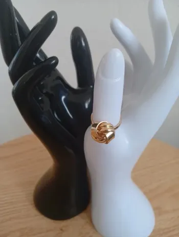 Bague doré à noeud reglable femme bijoux fantaisie