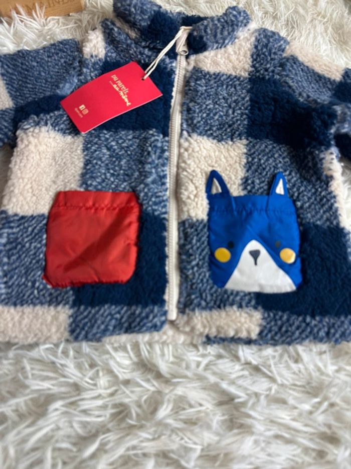 Veste bleu à carreaux du pareil au même taille 6 mois - photo numéro 2