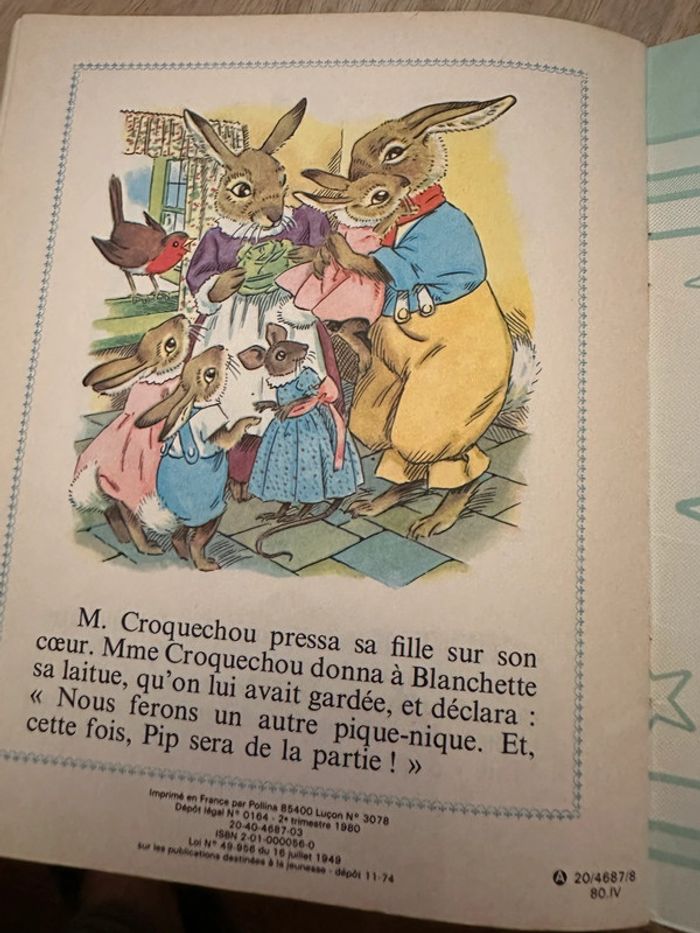 Livre ancien La mésaventure de Blanchette Hachette petite fleur album - photo numéro 7