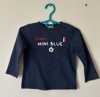 Tee-shirt style maillot de foot numéro 10 team mini blue
