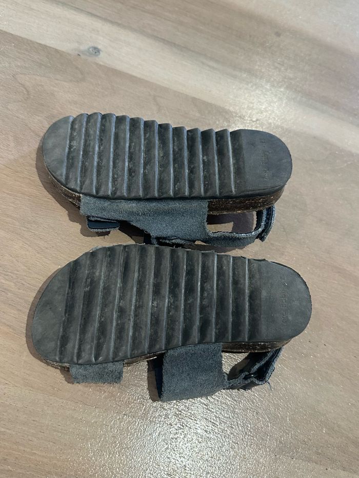 Sandales Zara cuir pointure 23 bleu - photo numéro 2