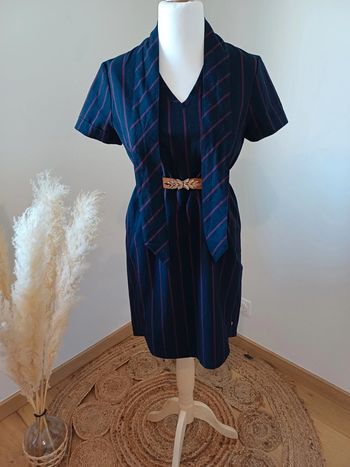Robe bleue marine rayée Bonobo taille M 38