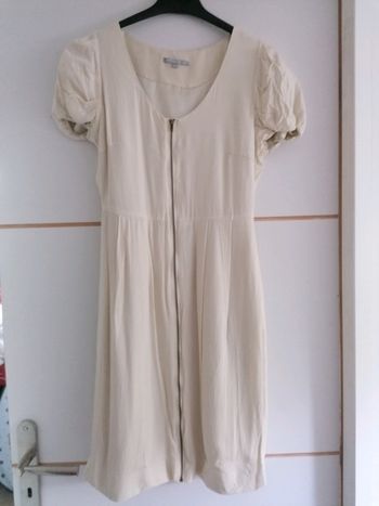 Robe soirée chic zippée crème taille 38 #espanolitinafemme #RentréeVinted