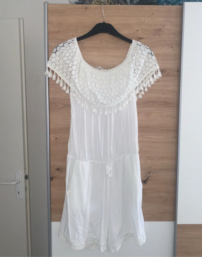 Combi short avec dentelle