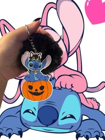 Porte clés Stitch citrouille