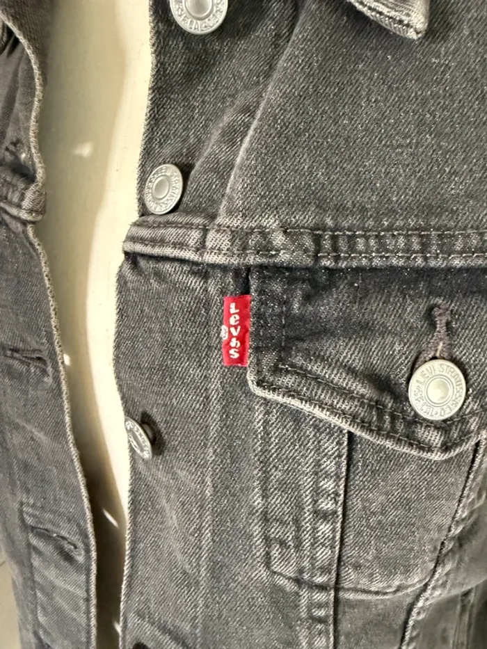 Veste en jean gris Levi’s taille M - photo numéro 4