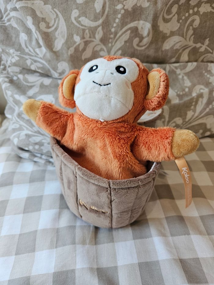 Doudou marionnette cache-cache Jacky le singe - photo numéro 3