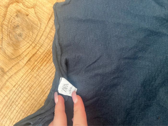 T-shirt loose court bleu marine Zara 13-14 ans 14 - photo numéro 2