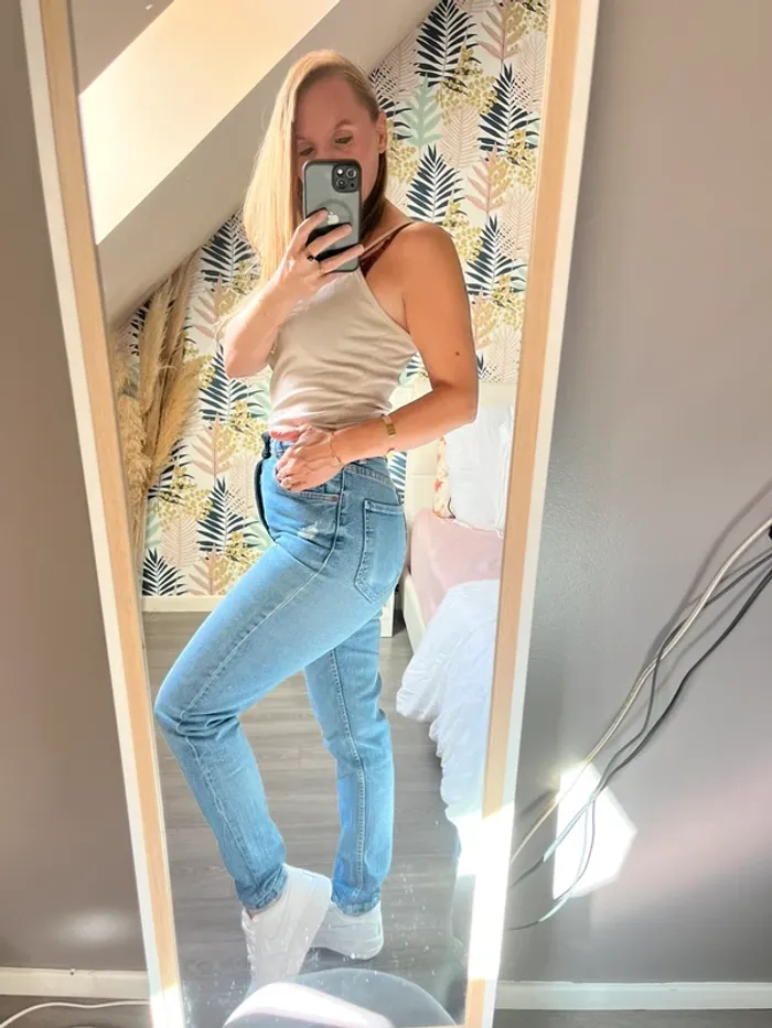 Jean Bershka Mom Slim - photo numéro 2