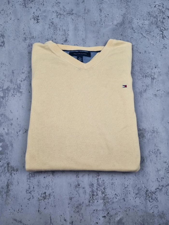 Pull col V Tommy Hilfiger jaune, XL Hommes - photo numéro 2