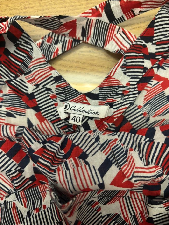 Débardeur rouge et bleu marine Taille 40 - photo numéro 2