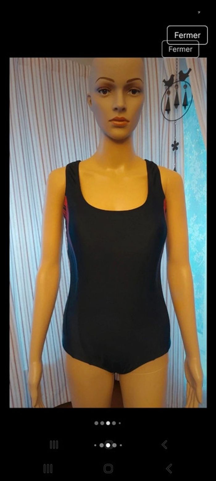 Maillot de bain Panther taille 40 noir et violet - photo numéro 5