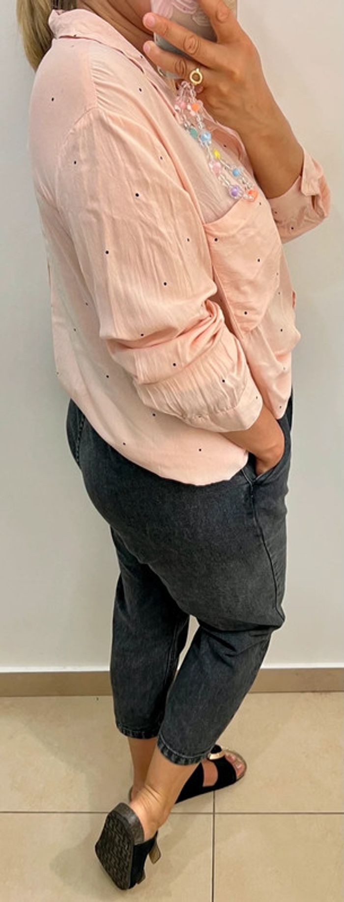 🌺Chemise à pois fluide  ample Taille 2XL - photo numéro 7