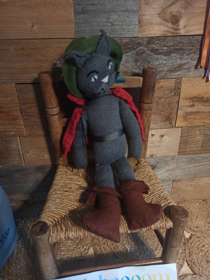 Peluche crochet fait main le chat botté BE - photo numéro 3