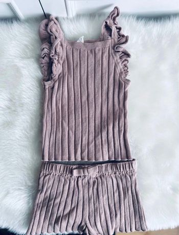 Jolie ensemble fille en coton bio 6-9mois