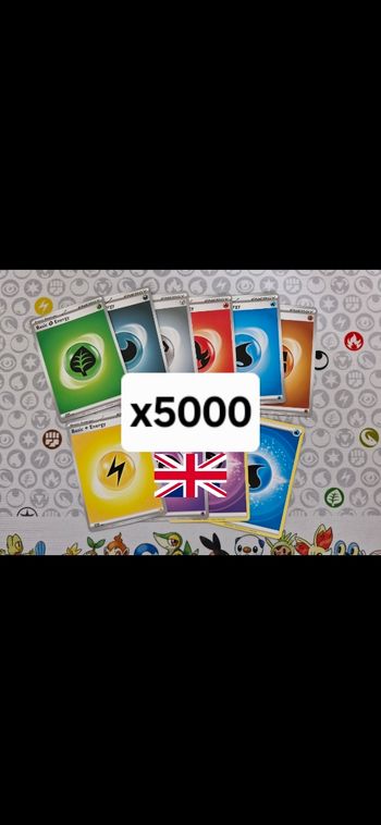 Lot de 5000 cartes energy (anglais)