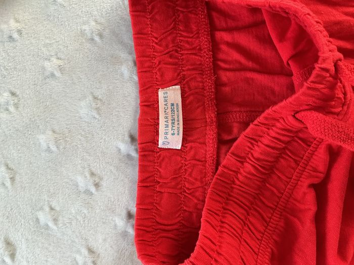 short léger rouge taille élastique lien de serrage 6/7 ans primark - photo numéro 5