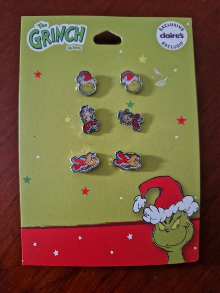 Boucle d oreilles grinch - photo numéro 2