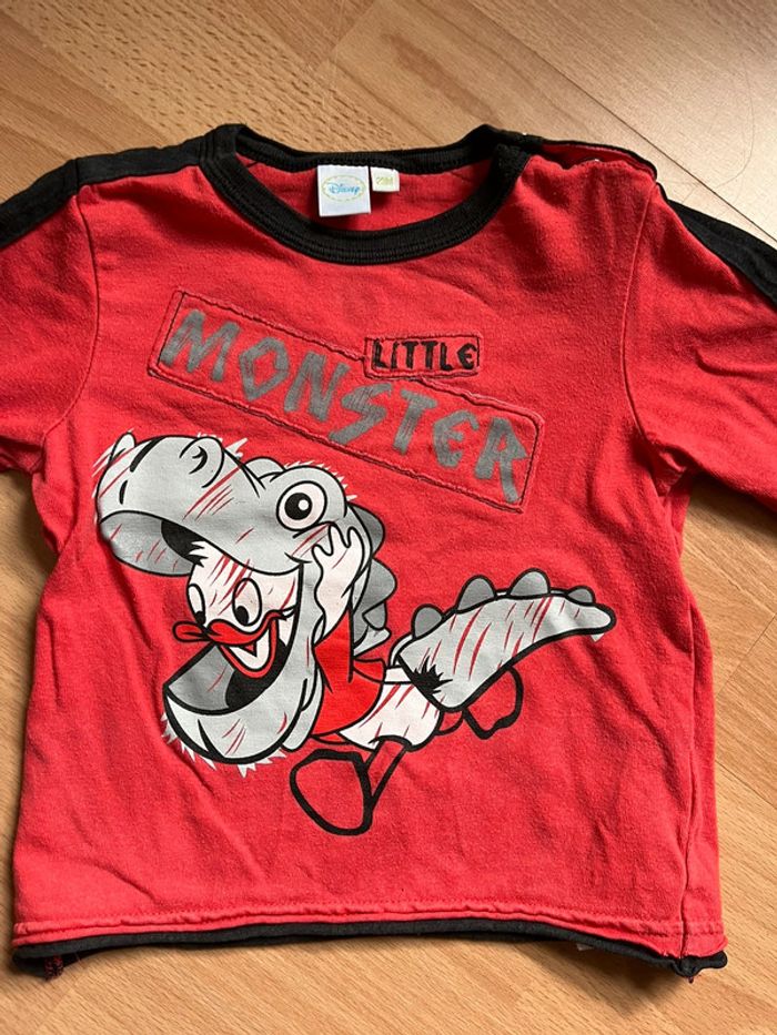 Beau T-shirt rouge ML «Donald » T. 23 mois garçon - photo numéro 3