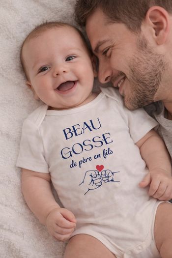 Body bébé personnalisé beau gosse – idée cadeau naissance papa