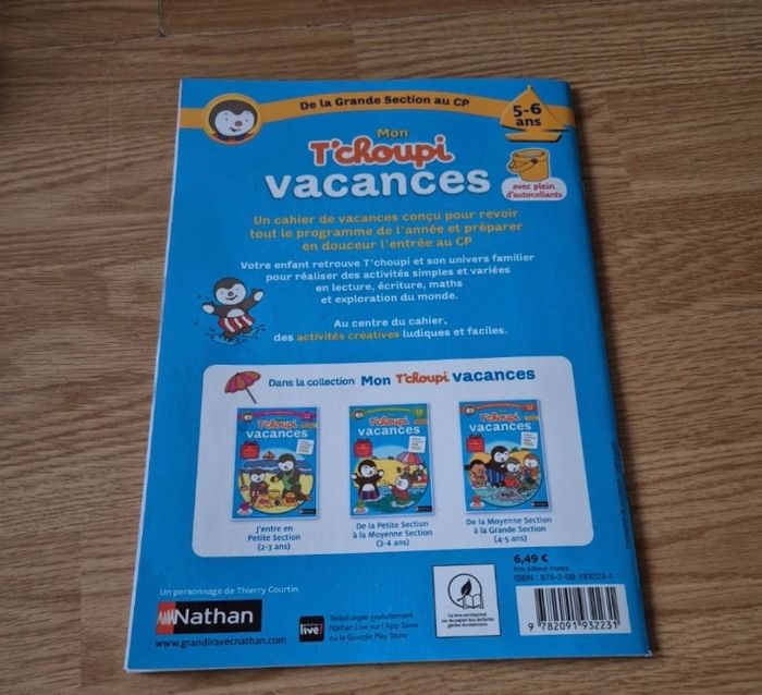 Livre de vacances T'choupi 5/6 ans neuf - photo numéro 2