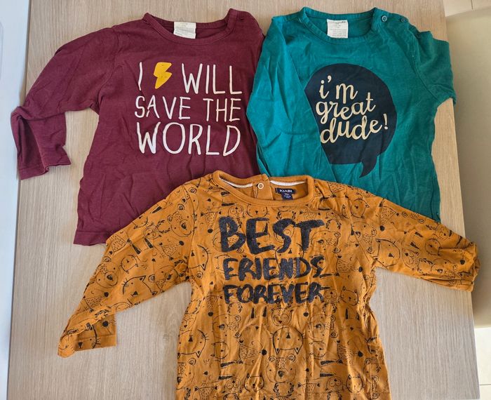 Tee-shirt manches longue kiabi 18 mois