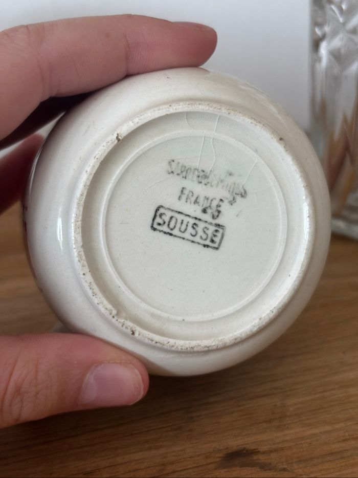 Ensemble de 5 tasses anciennes Sarreguemines Sousse - photo numéro 4
