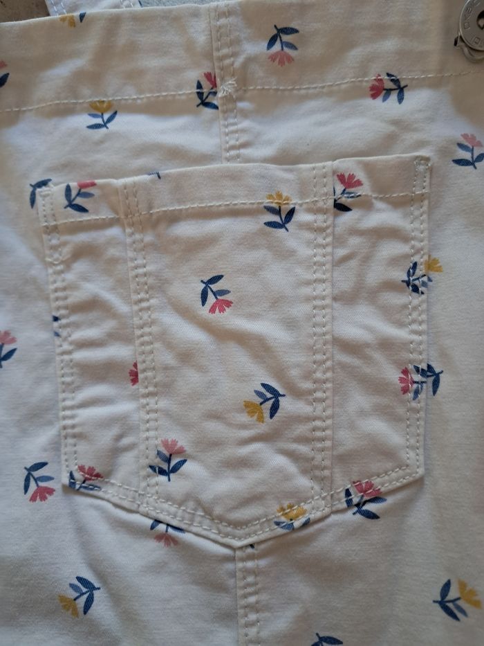 Salopette écru avec motif fleur Okaïdi 10 ans - photo numéro 4