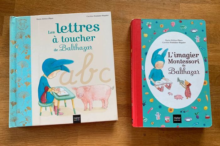 L’imagier Montessori de Balthazar et Les lettres à toucher de Balthazar