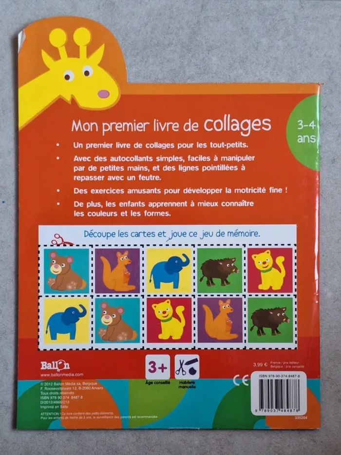 Mon premier livre de collages Édition Ballon 3/4 ans - photo numéro 2