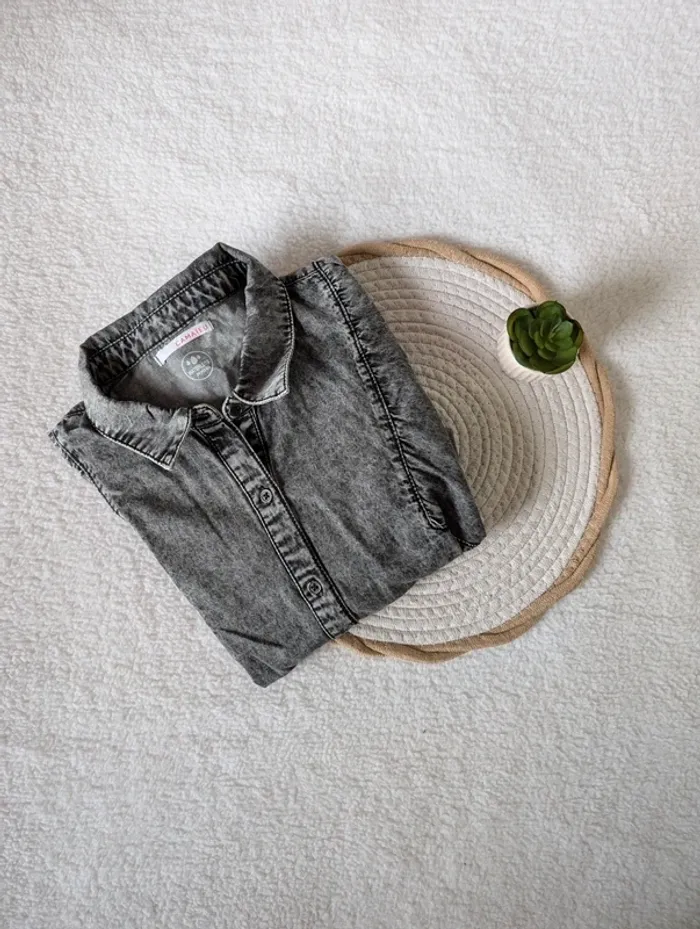 🩶 Veste en jean grise Camaïeu - M