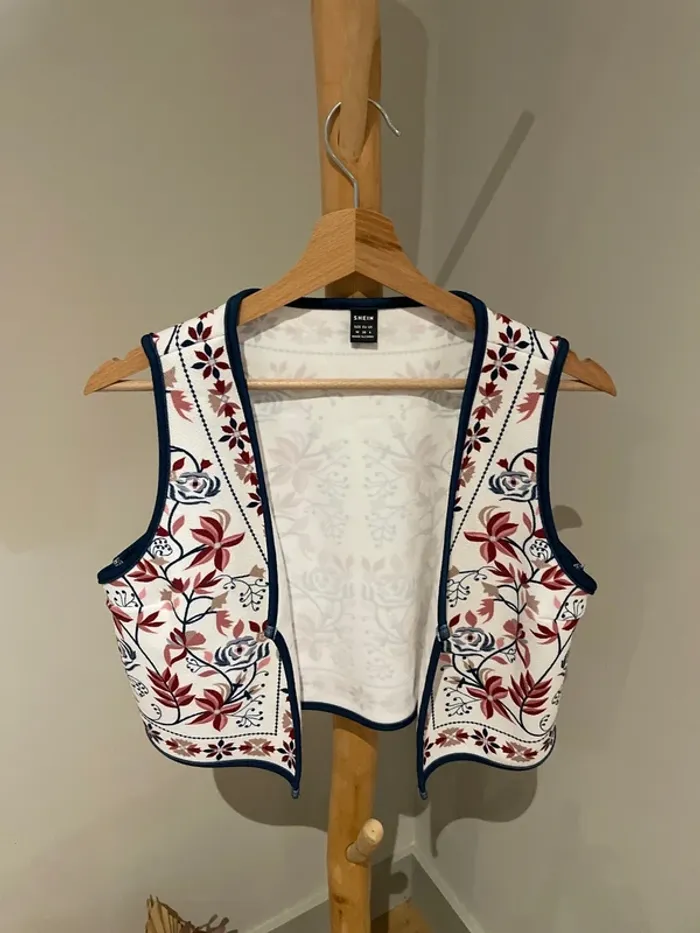 Gilet sans manches floral
