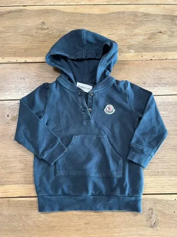 Sweat/pull à capuche bleu marine Moncler