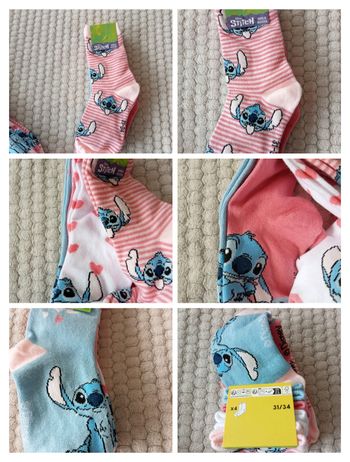 4 paires de chaussettes Stitch 31 34