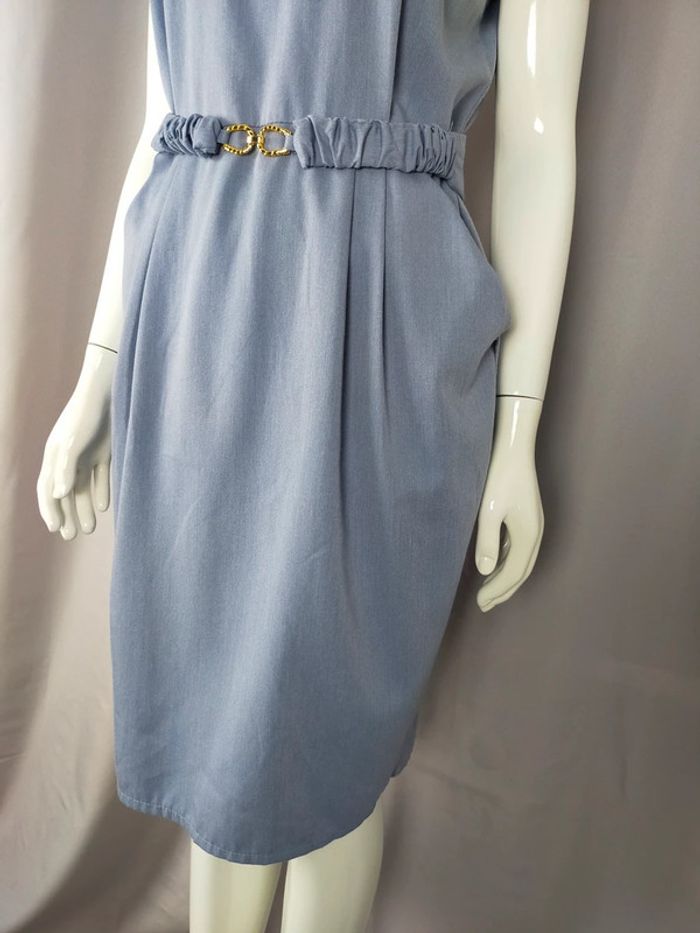 Robe bleue ceinturée – Froggy – Taille 2 - photo numéro 7