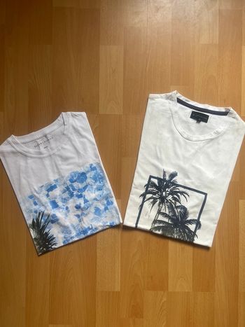 Lot 2 tee-shirts homme blanc SleepLounge taille S