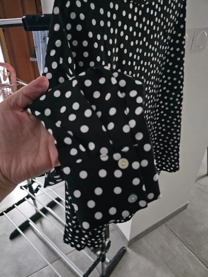 Chemisier /blouse noir femme / fille adolescente taille s neuf - photo numéro 3