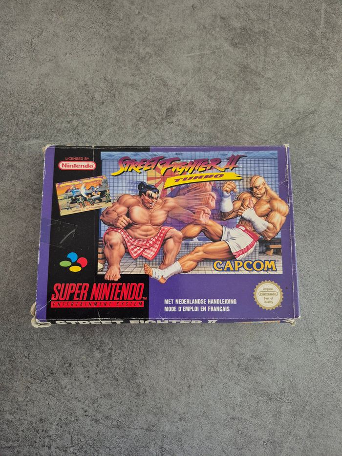 Jeu Street Fighter 2 Turbo Super Nintendo Snes FAH Complet CIB