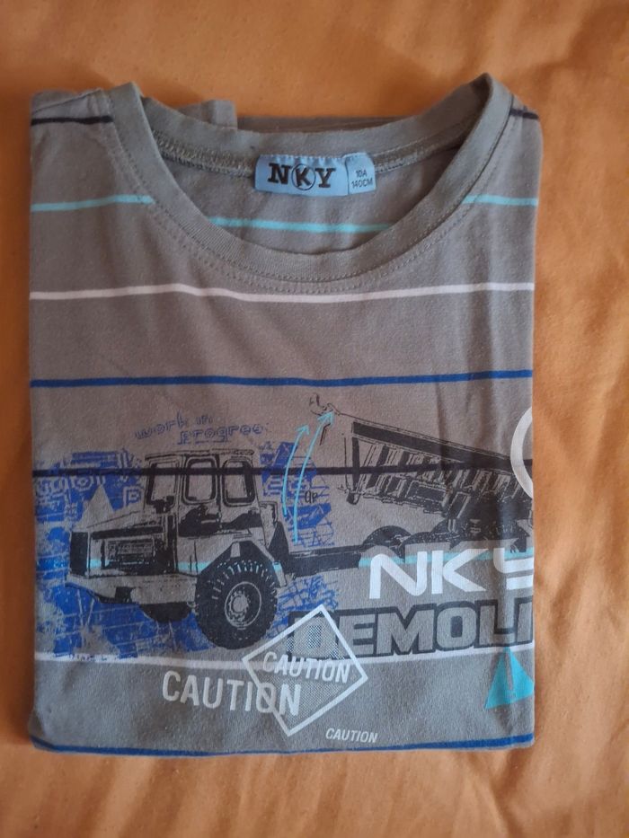 Tee shirt rayé nky 10 ans - photo numéro 3